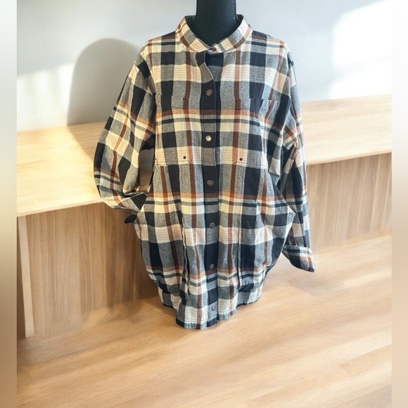 Duluth Trading Women’s 2XLg Flannel Plaid Cotton Shacket (Shirt/Jacket) Pockets - Picture 1 of 6